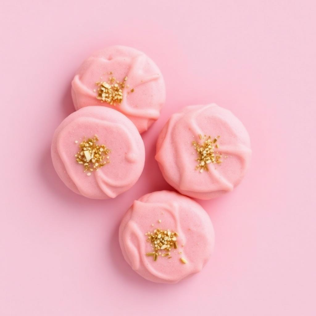 Macaron Rosa & Ouro
